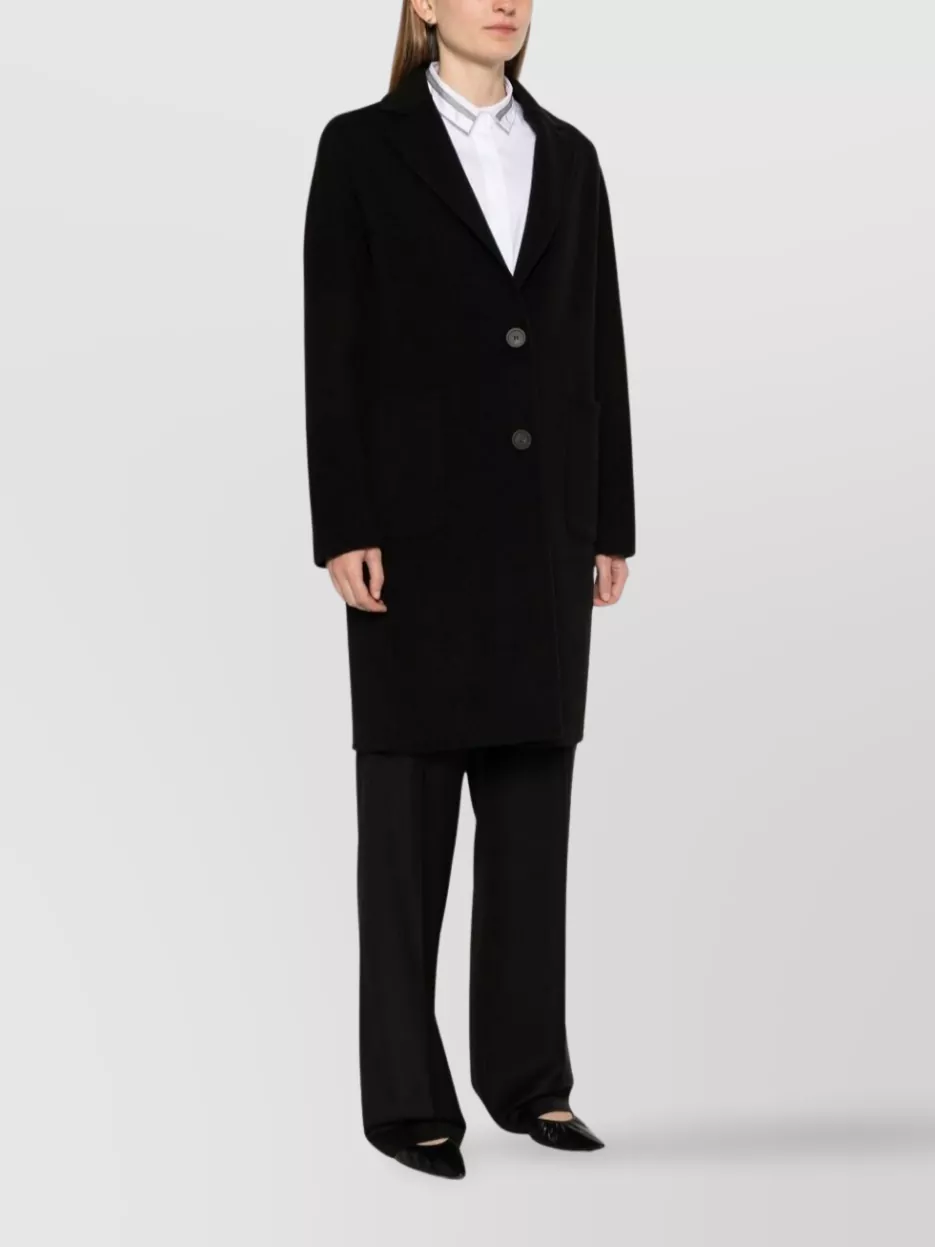 Peserico Single Breasted Coat With Notch Lapels And Pockets