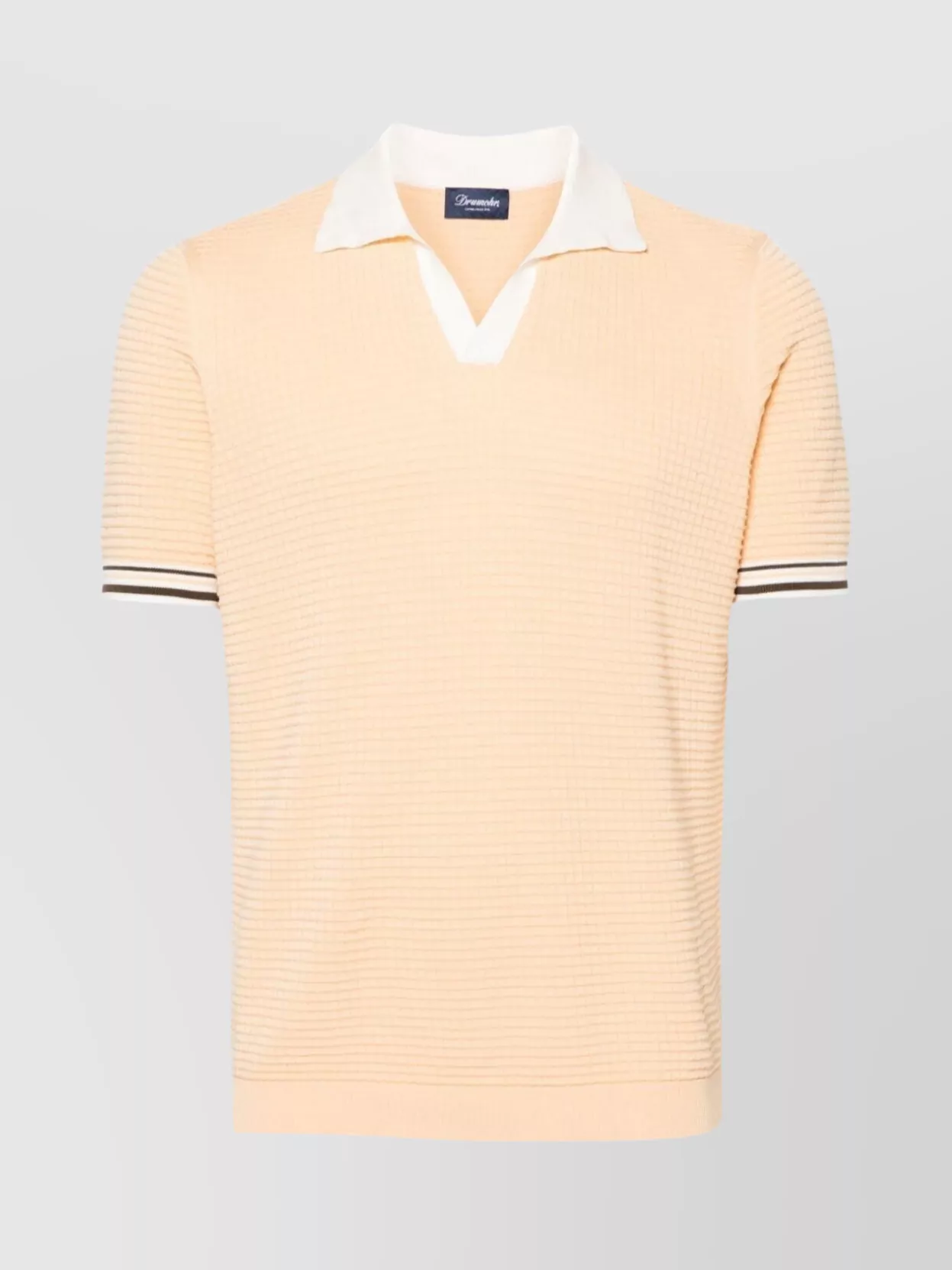 Drumohr Sweater Short Sleeve Contrast Collar