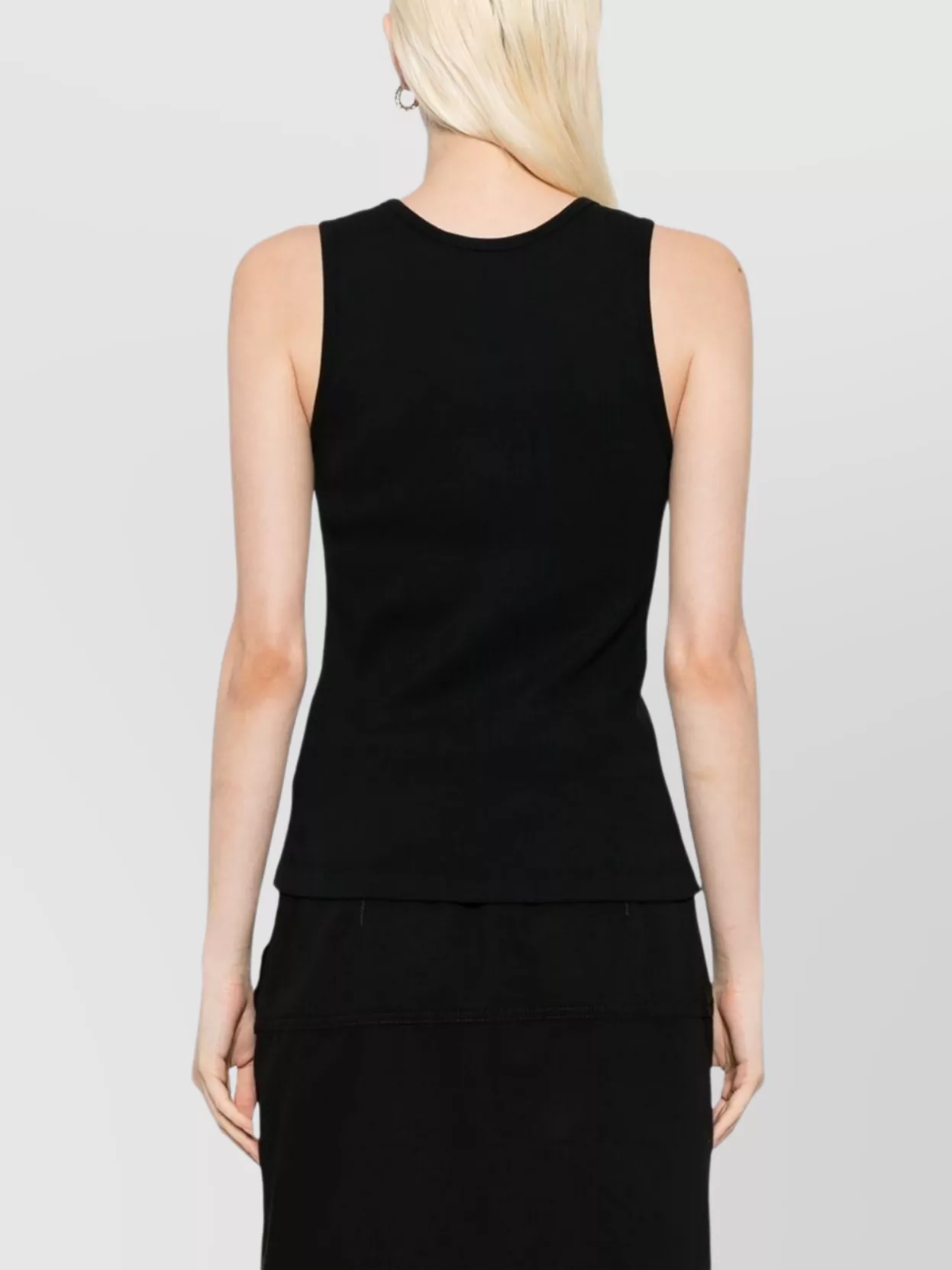 Maison Kitsuné Cotton Tank Top Featuring Ribbed Texture