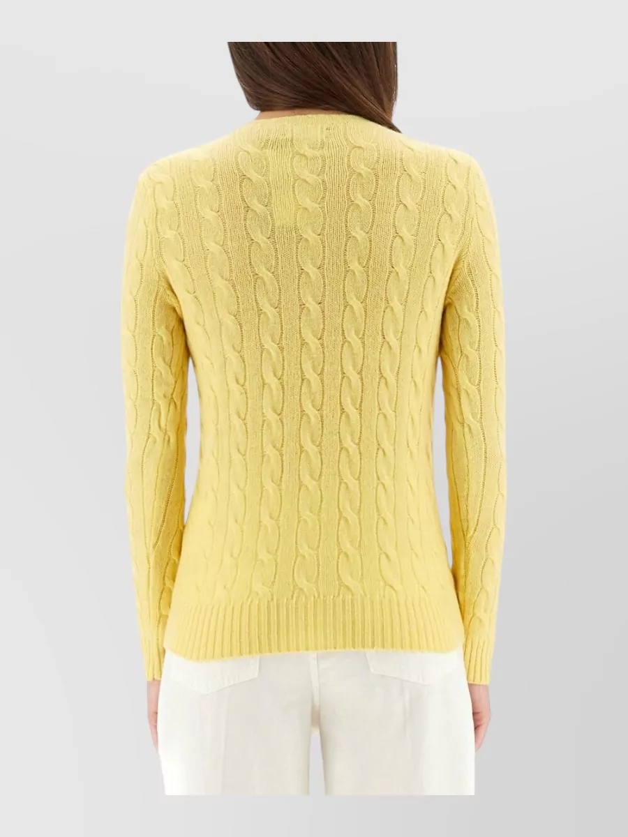 Polo Ralph Lauren Cable-Knit Wool Cashmere Sweatshirt