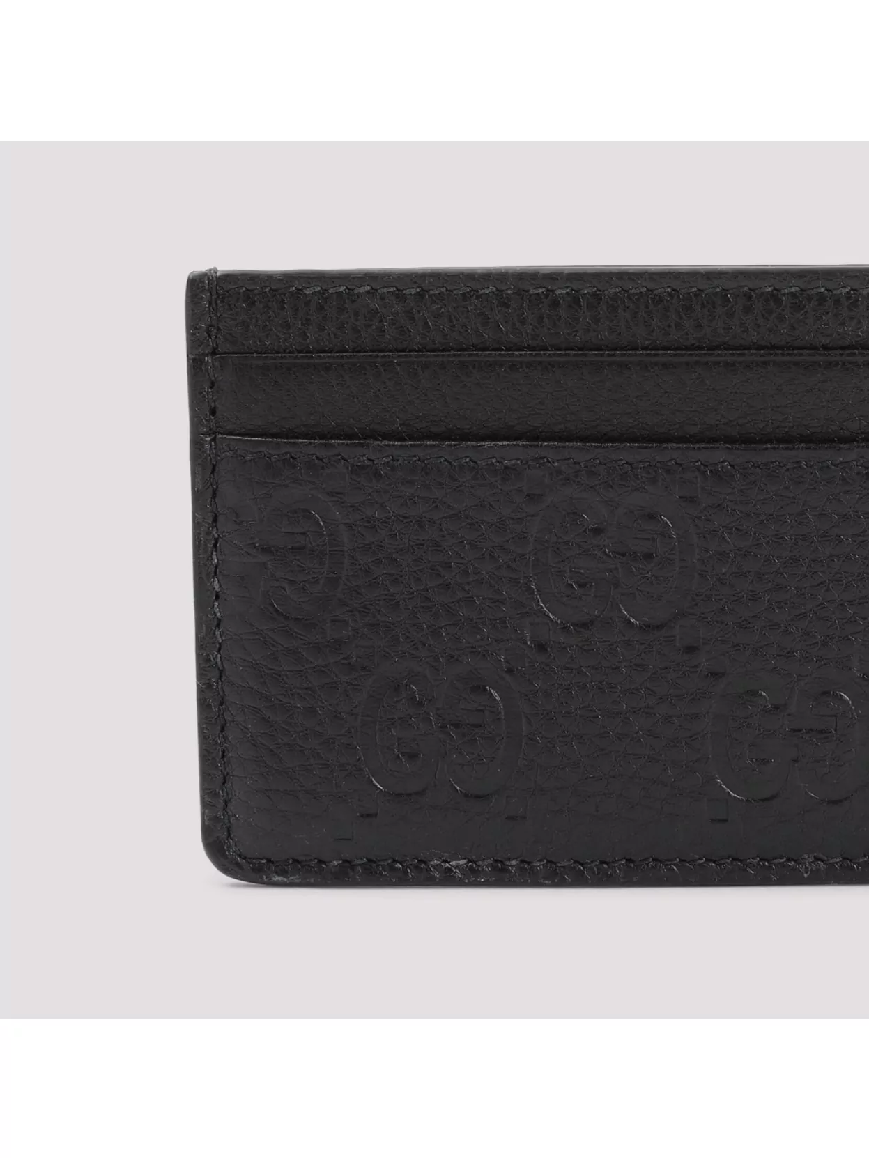 Gucci Compact Leather Card Case In Grey