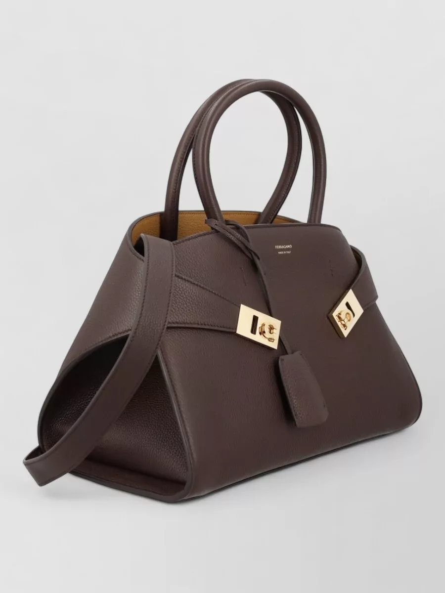Ferragamo Medium Calf Leather Tote Bag