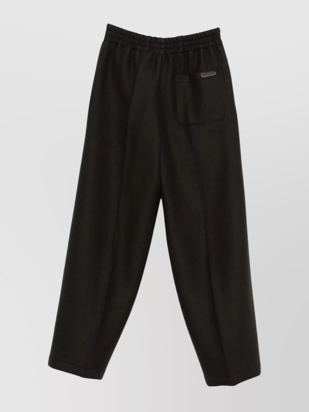 Ami Alexandre Mattiussi Wide-leg Trousers Featuring Elastic Waistband In Black
