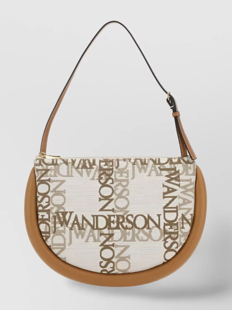 Shop Jw Anderson Bumper-moon Monogram Shoulder Bag In Cream