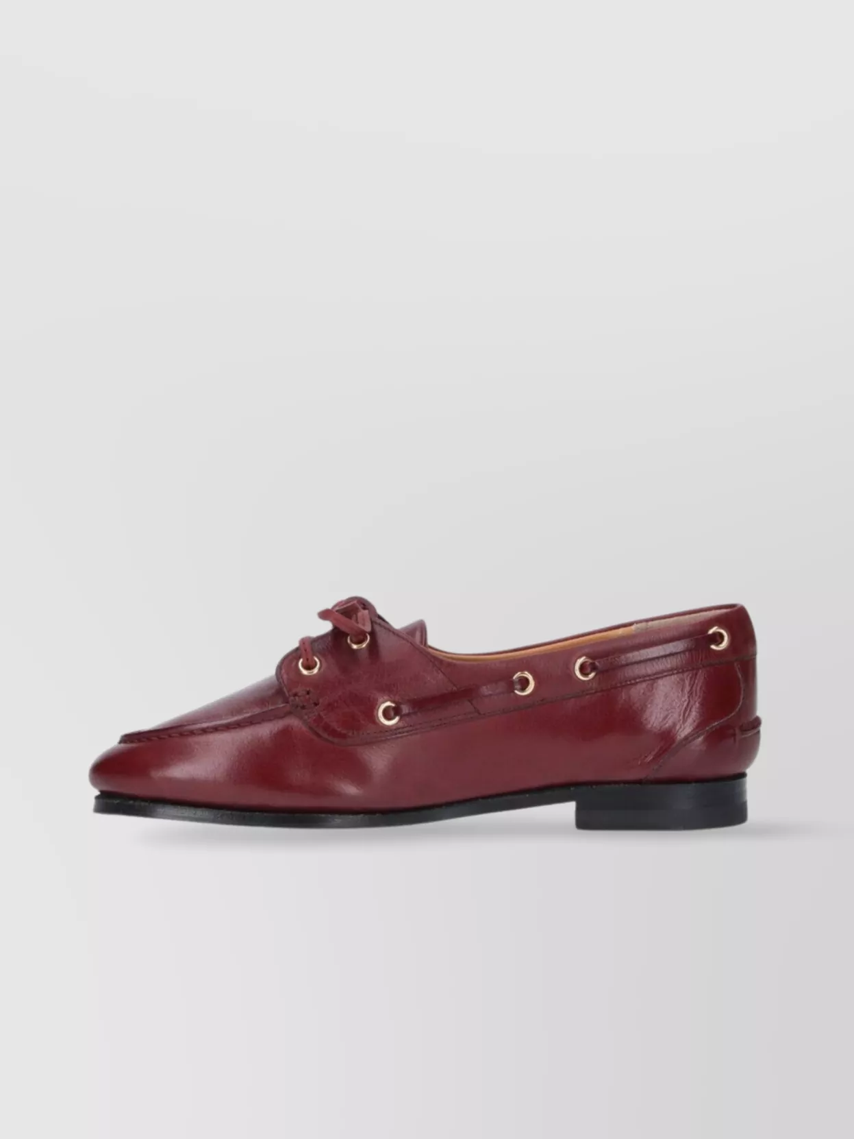 Bally Eyelet Leather Loafers Round Toe