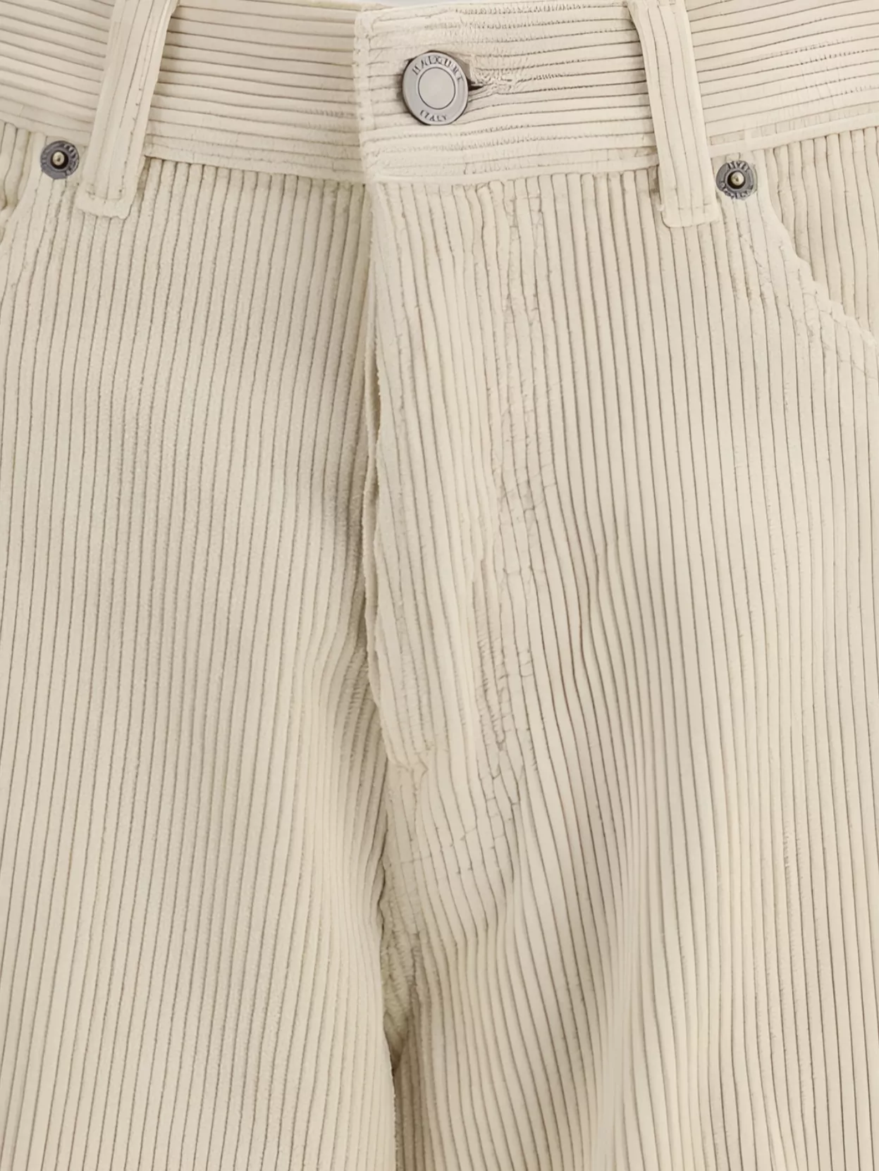 Haikure Wide Leg Corduroy Cotton Pants In White