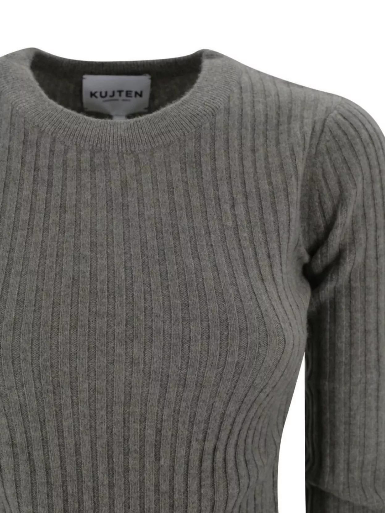 Kujten Ribbed Cashmere Crew Neck Sweater