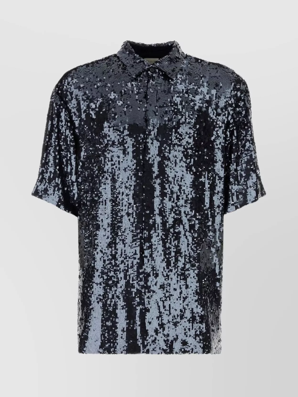 Shop Dries Van Noten Sequin-embellished Viscose Shirt