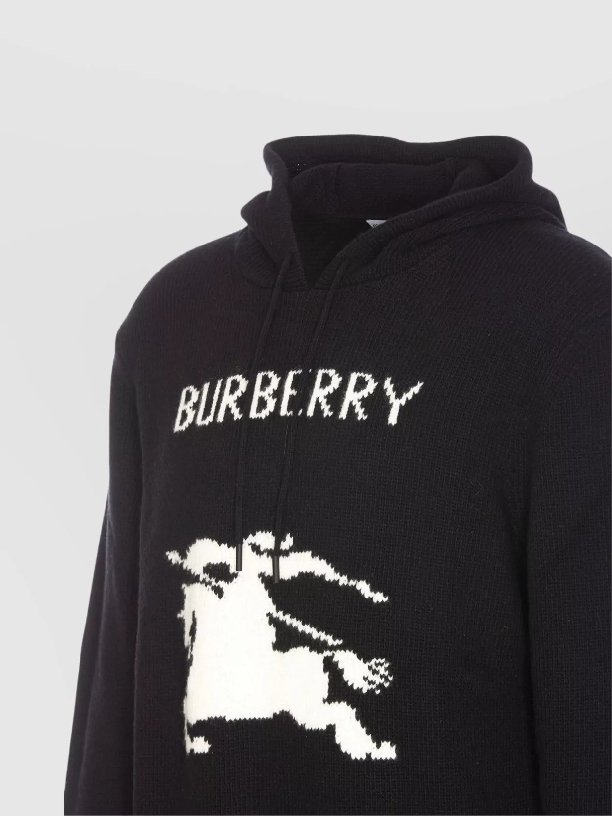 Burberry Cashmere Sweater With Bold Horse Graphic And Crew Neck
