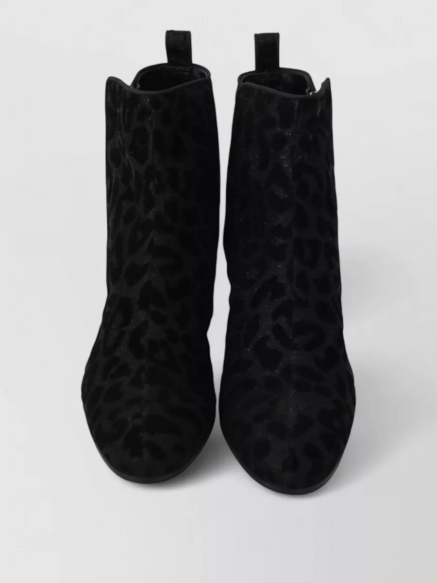 Dolce&Gabbana leopard velvet ankle boots