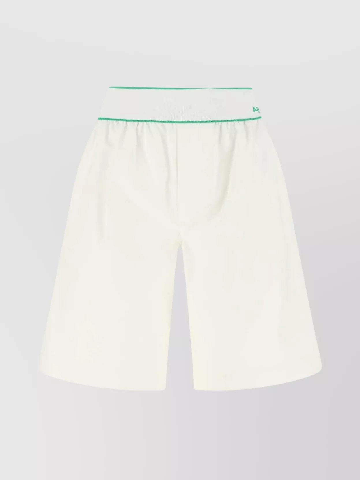 Shop Bottega Veneta Cotton Bermuda Shorts With Wide Leg And Contrast Trim