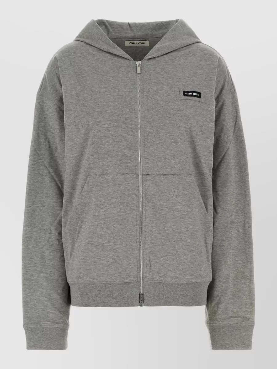 Miu Miu Cotton zip-up hoodie