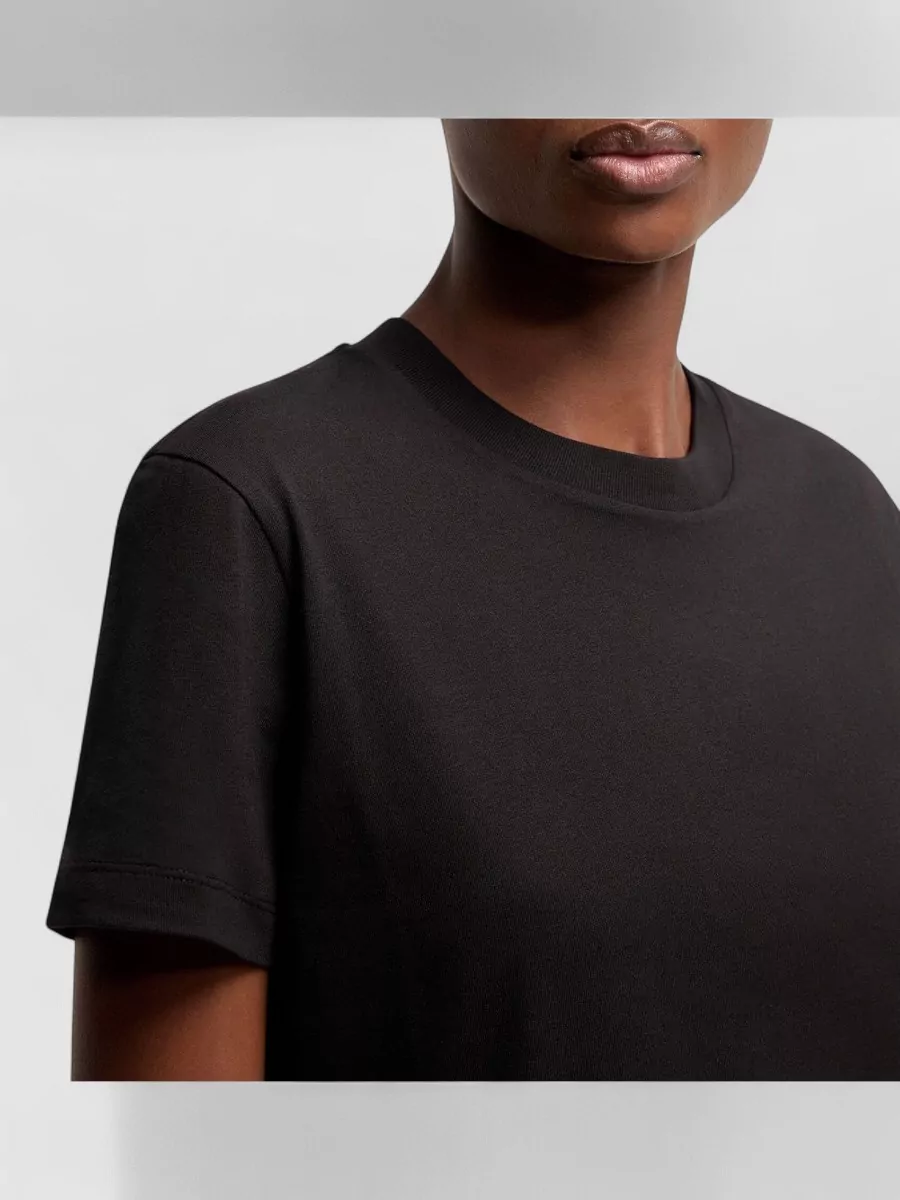 Moncler Cotton Ribbed Crewneck Short-Sleeve T-Shirt