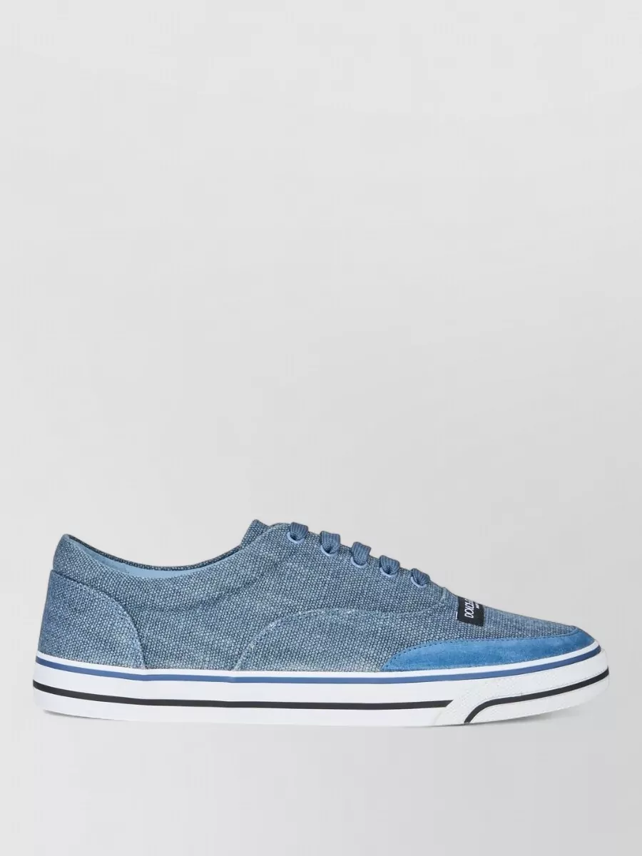 Dolce&Gabbana Linen Lace-Up Sneakers