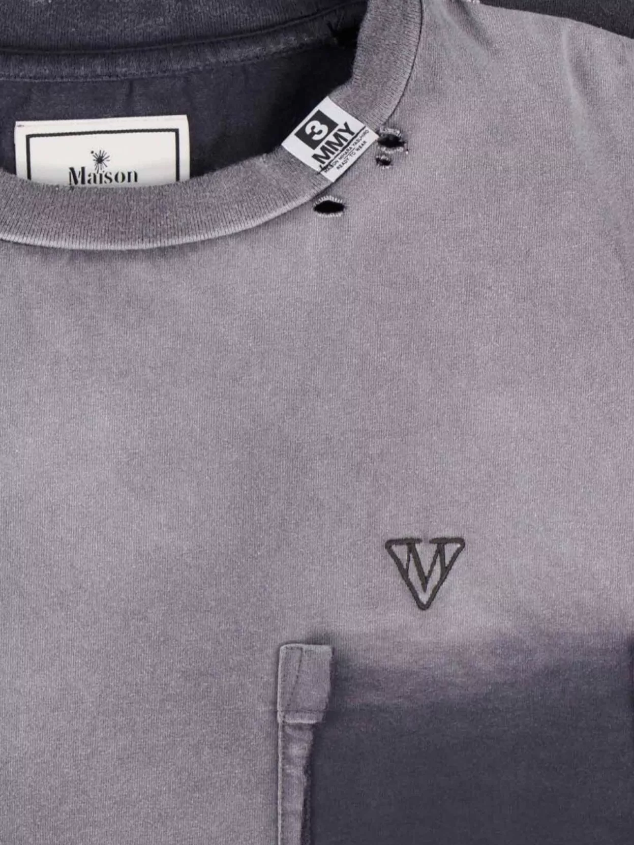 Maison Mihara Yasuhiro Casual Short Sleeve T-Shirt Pocket
