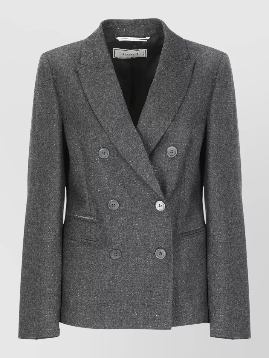Peserico glitter double-breasted blazer