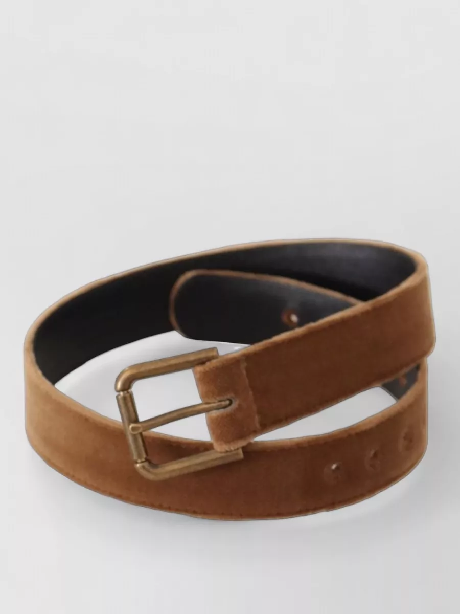 Dolce&Gabbana Leather Velvet Belt
