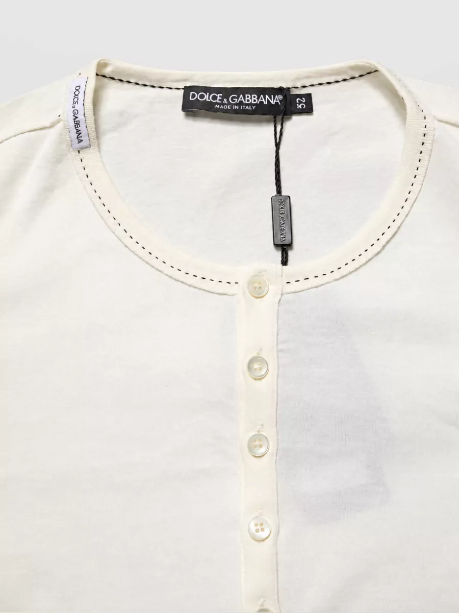 Dolce&Gabbana Long-Sleeve Henley T-Shirt