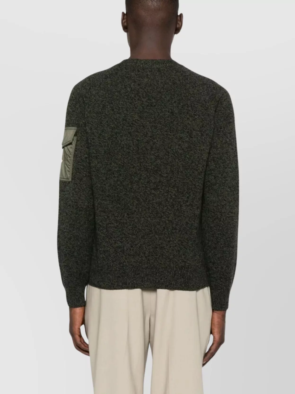 Moncler Wool And Cashmere Jumper With Patch Pocket