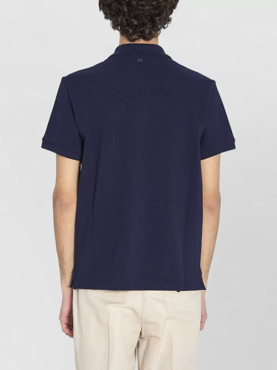 Ami Paris Cotton Piqué Polo Shirt