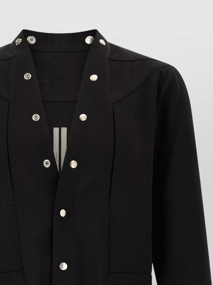 Rick Owens Cotton V-Neck Shirt Jacket
