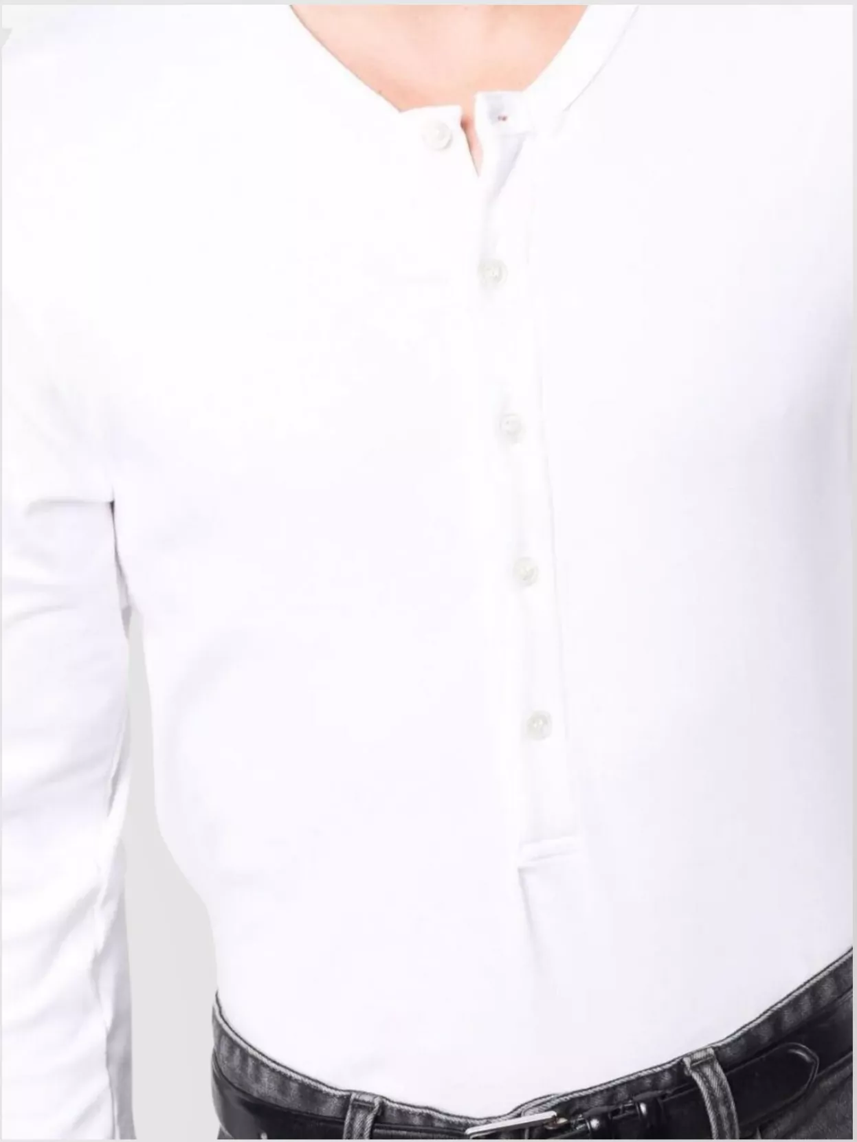 Tom Ford Long Sleeve Round Neck Henley T-Shirt