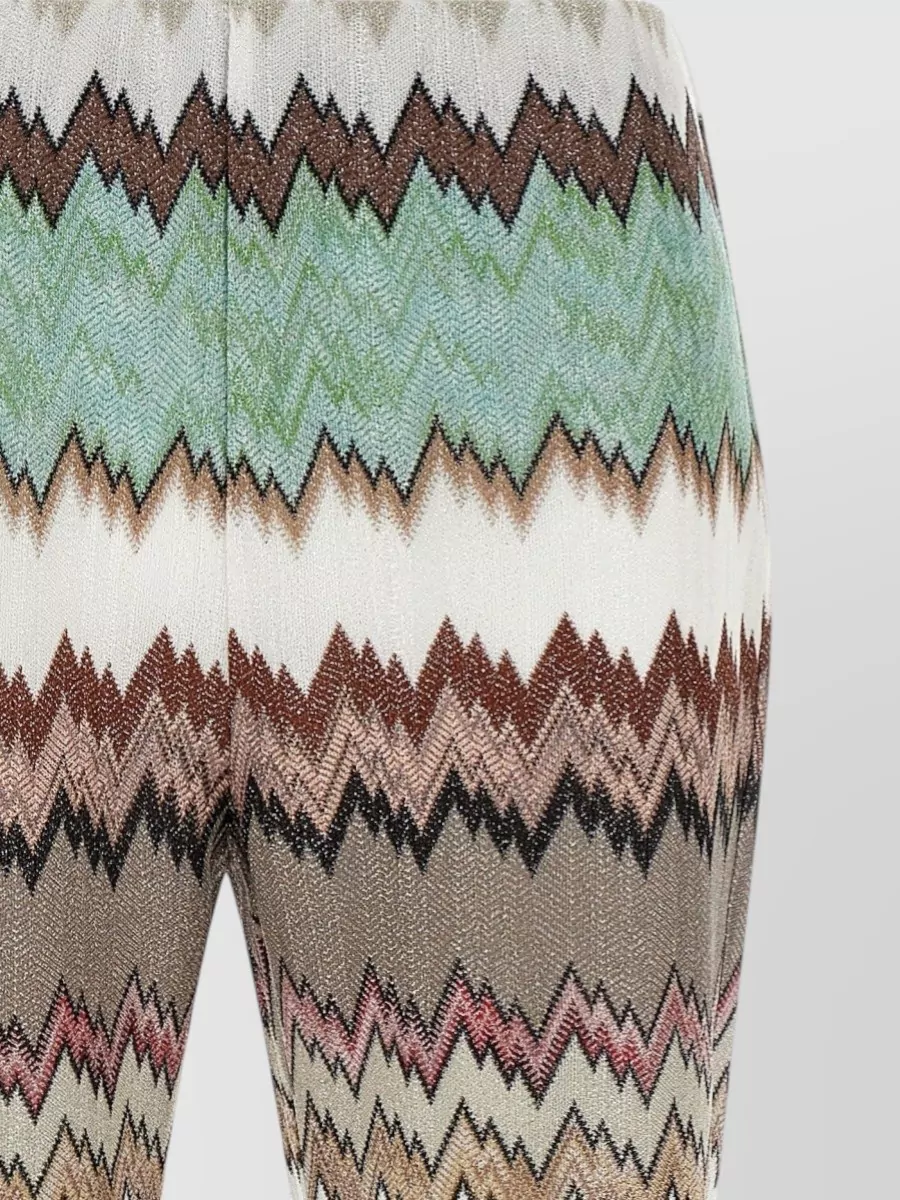 Missoni Snake Lamé Viscose Trousers Flared Leg