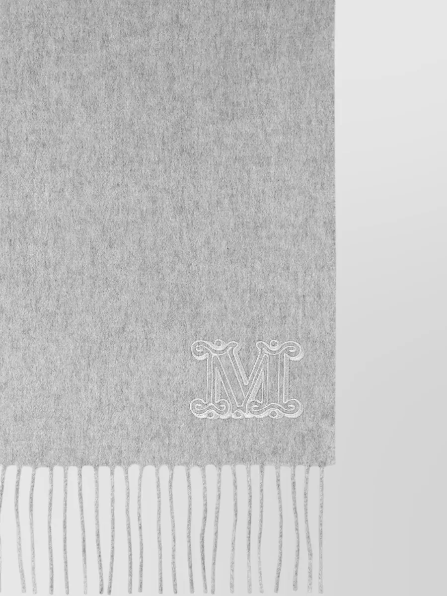 Max Mara Wsdalia Cashmere Scarf Fringe Detail