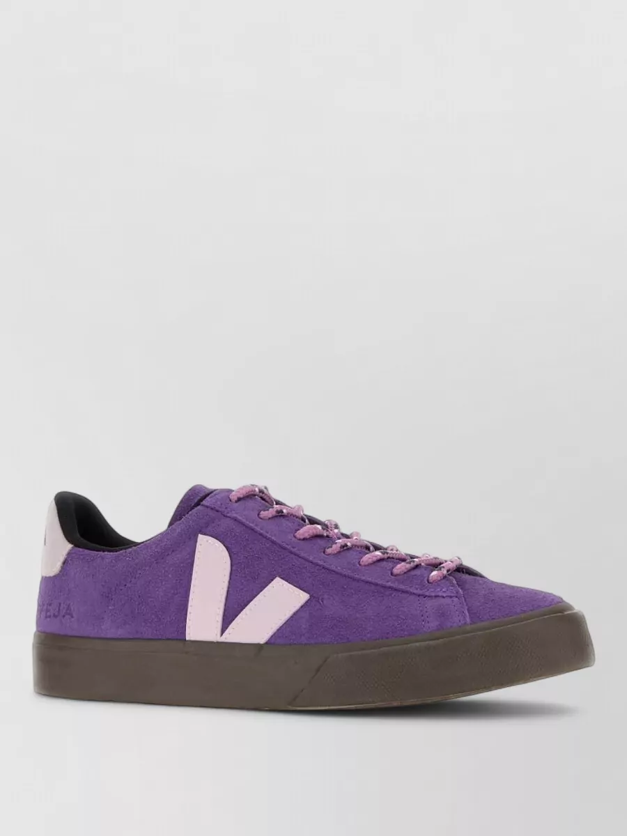 Veja suede leather lace-up sneakers