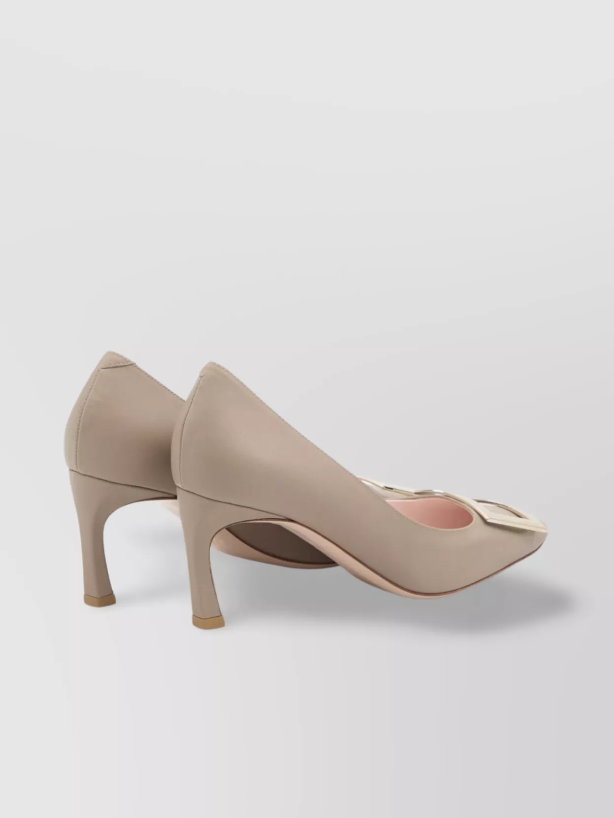Roger Vivier Trompette Buckle Detail Square Toe Pumps