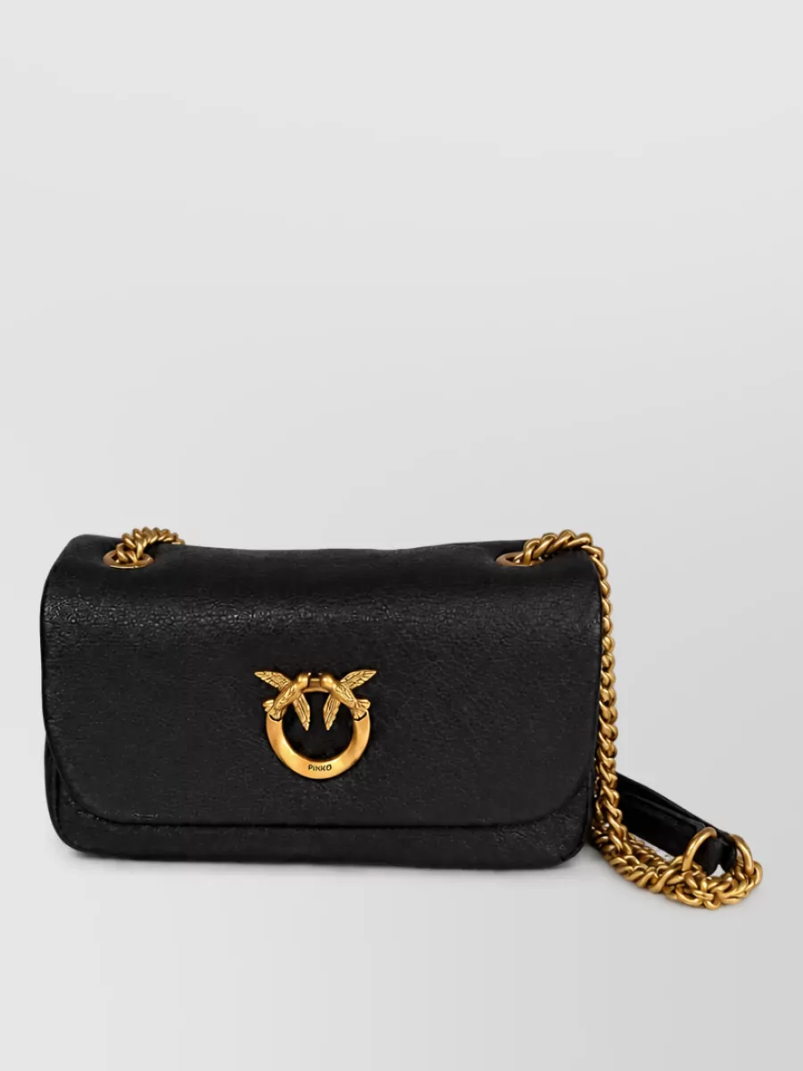 Pinko love bag click leather clutch bag