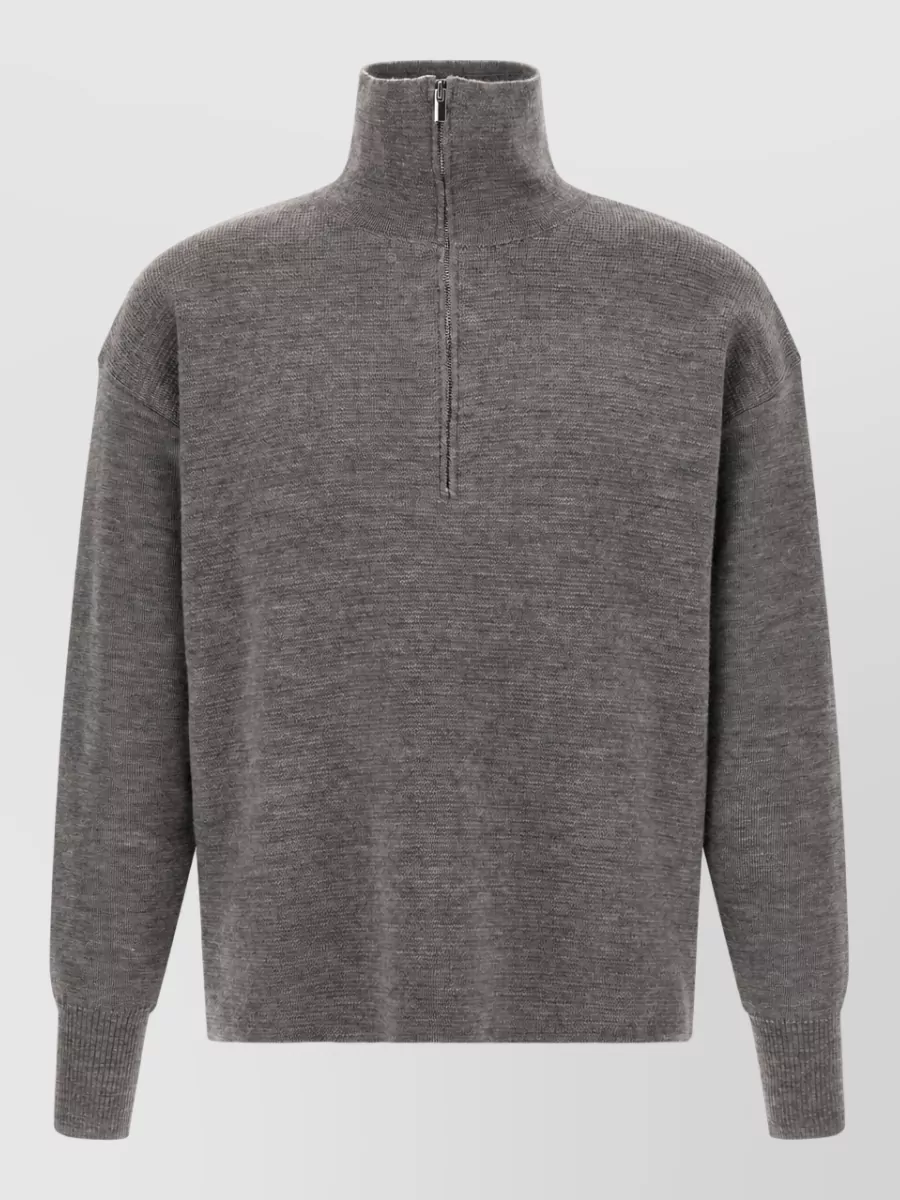 Ma'ry'ya virgin wool half zip sweater