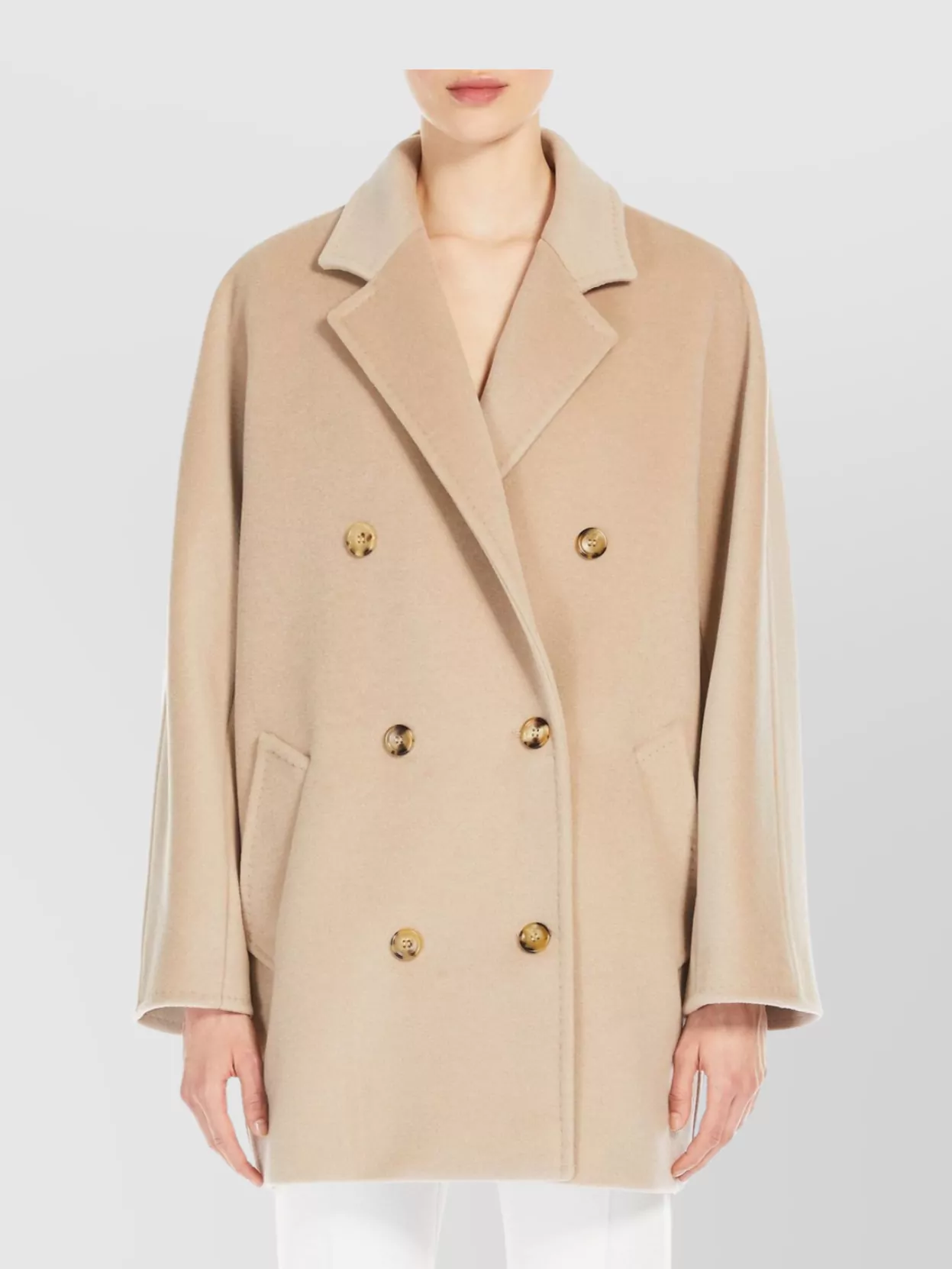 Max Mara Rebus 101801 Icon Wool And Cashmere Coat In Brown