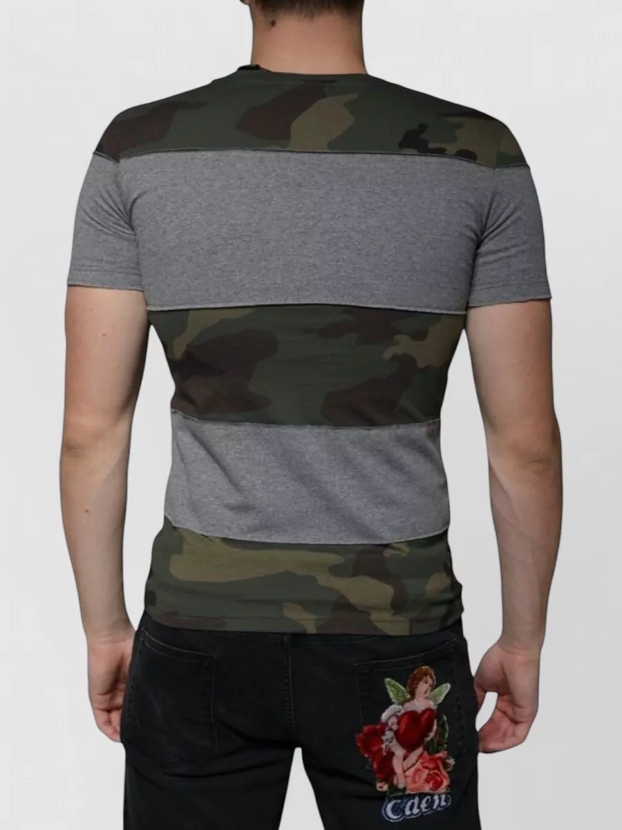 Dolce&Gabbana Cotton Camouflage Crew Neck T-Shirt