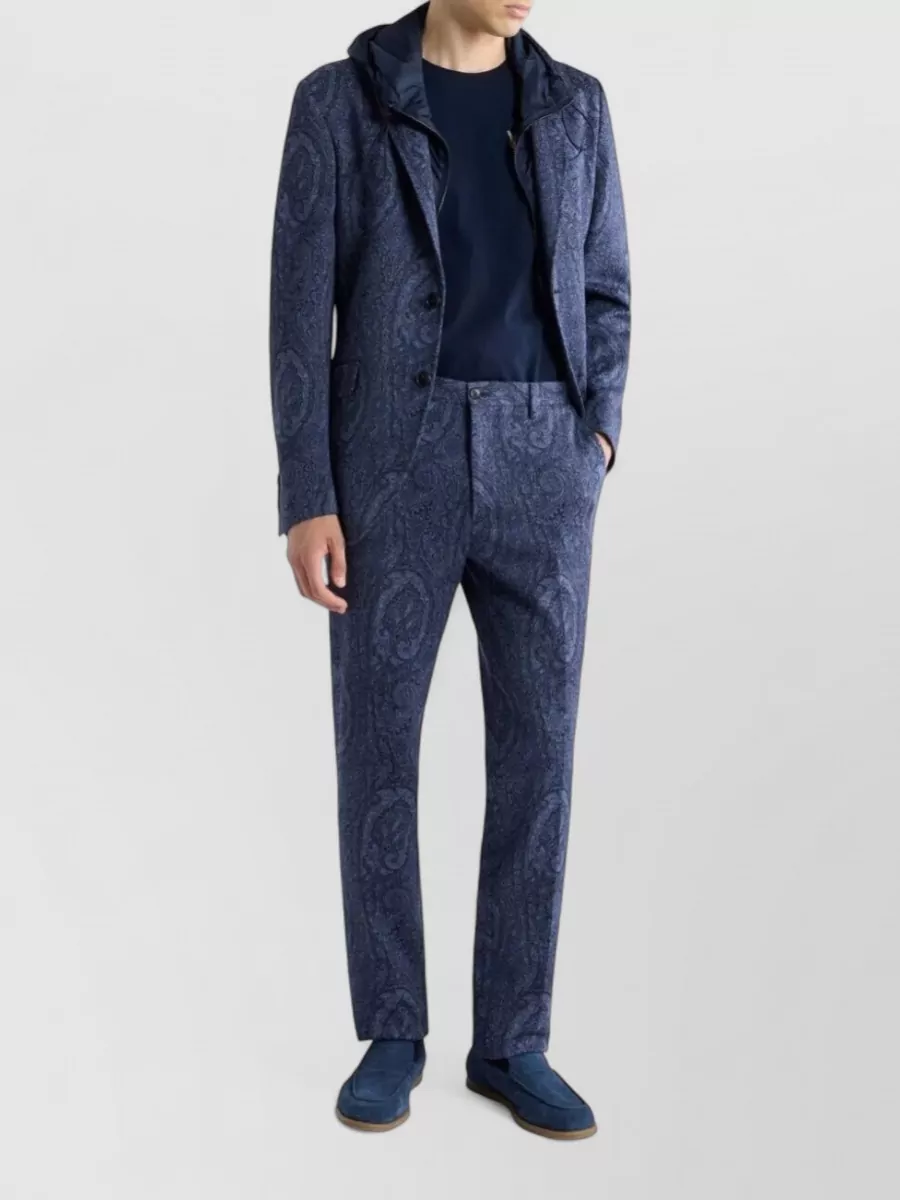 Etro Cotton T Shirt Leopard Print Embroidery