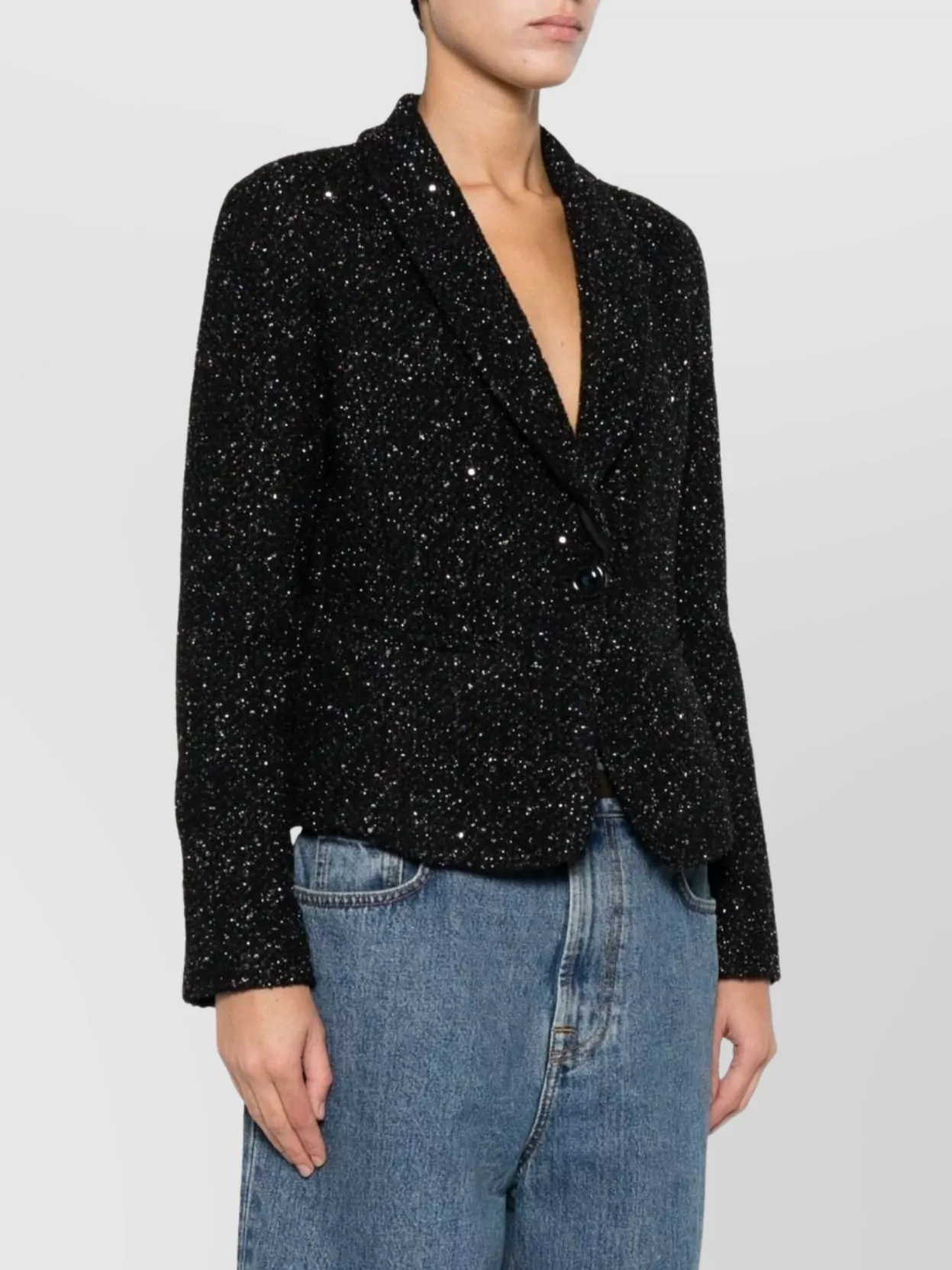 Emporio Armani Single-Breasted Jacket Sparkling Finish