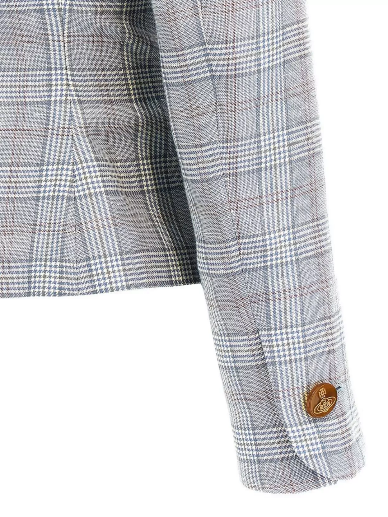 Shop Vivienne Westwood Tailored Checkered Blazer Peplum Hem