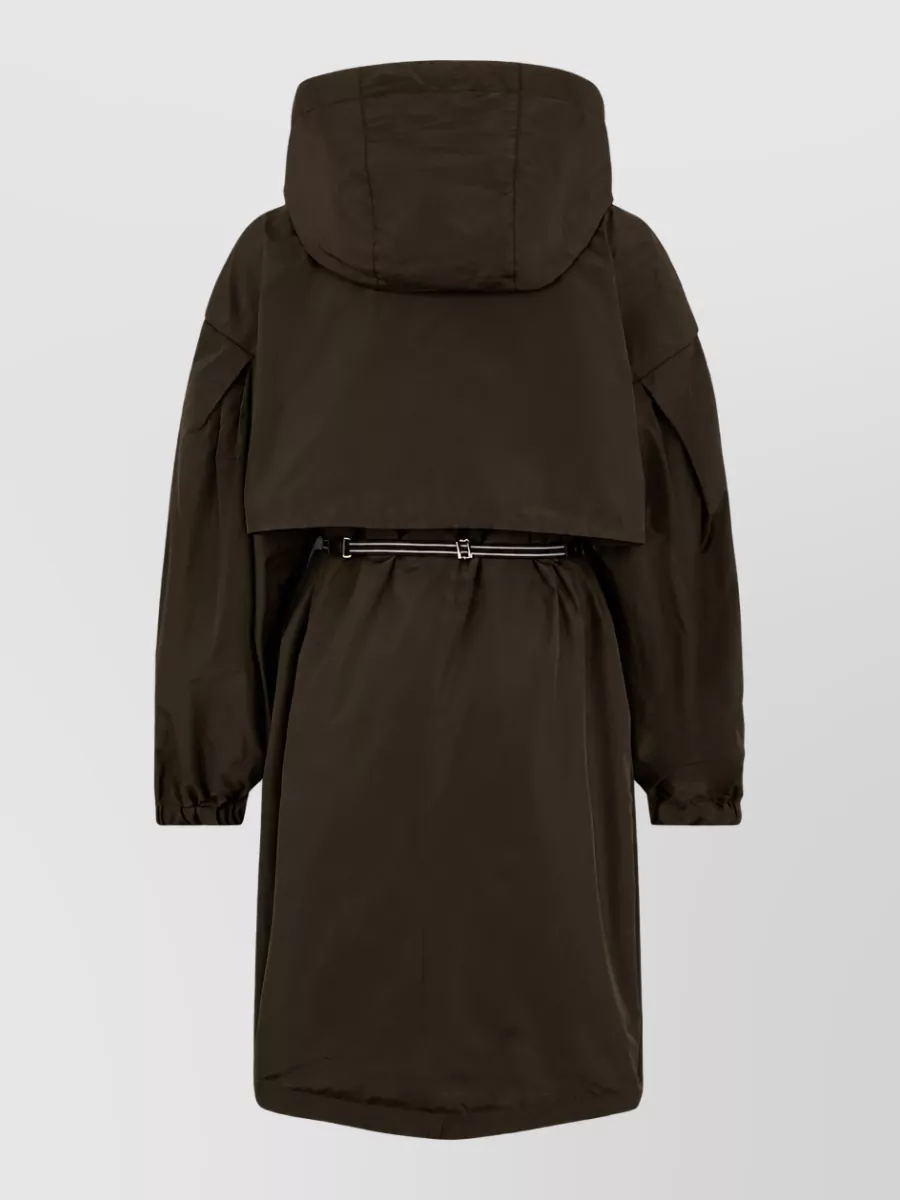 S Max Mara Water-Repellent Hooded Belted Parka