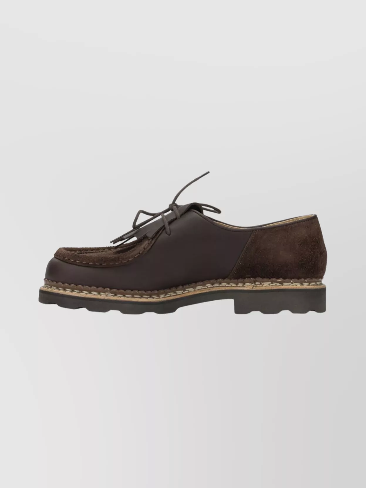 Paraboot Lace-Up Shoes With Fringe And Stitch Detail
