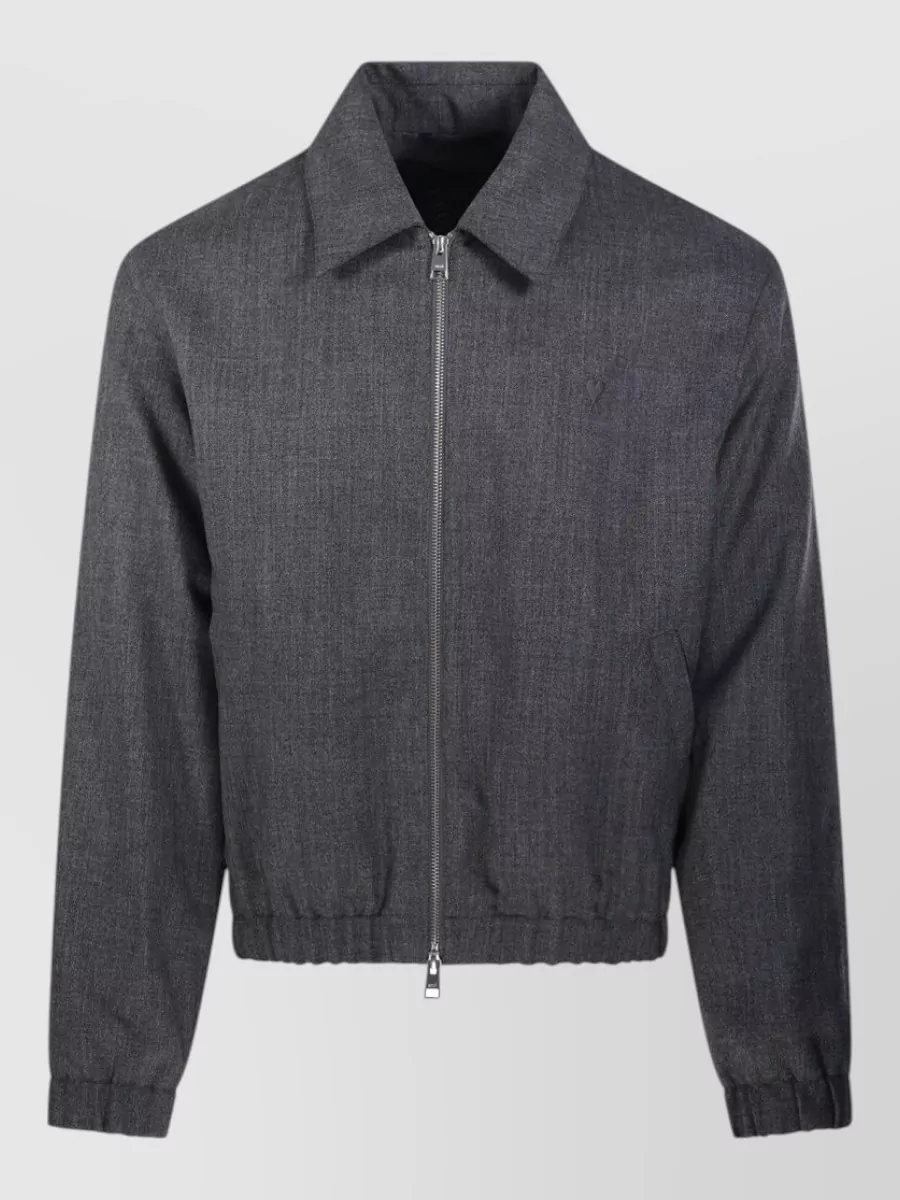 Ami Paris wool padded single breasted coat