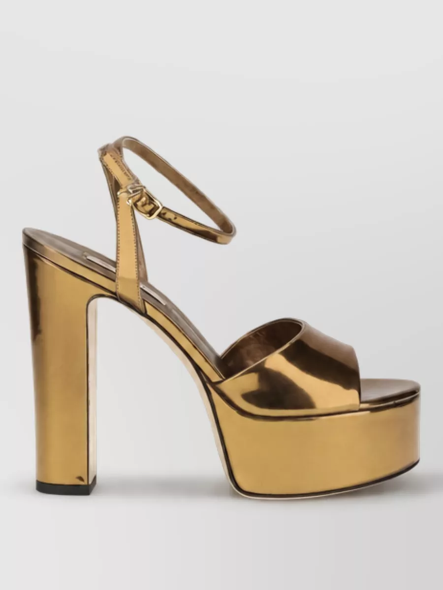 Casadei Metallic Platform Sandals