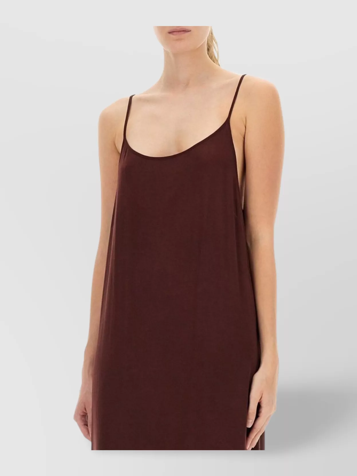 Uma Wang Spaghetti Strap Maxi Dress Daya In Animal Print