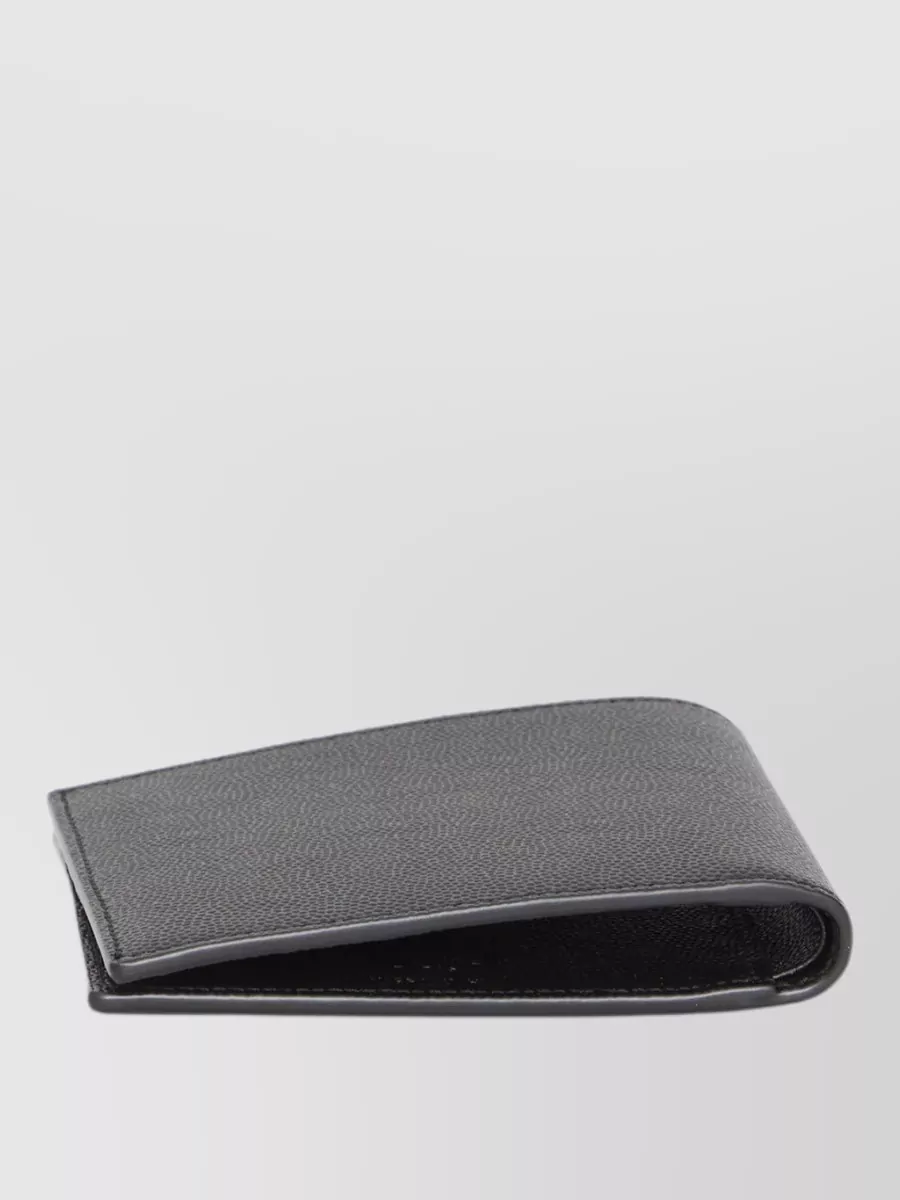 Saint Laurent Horizontal Wallet Bi Fold Texturized Calfskin