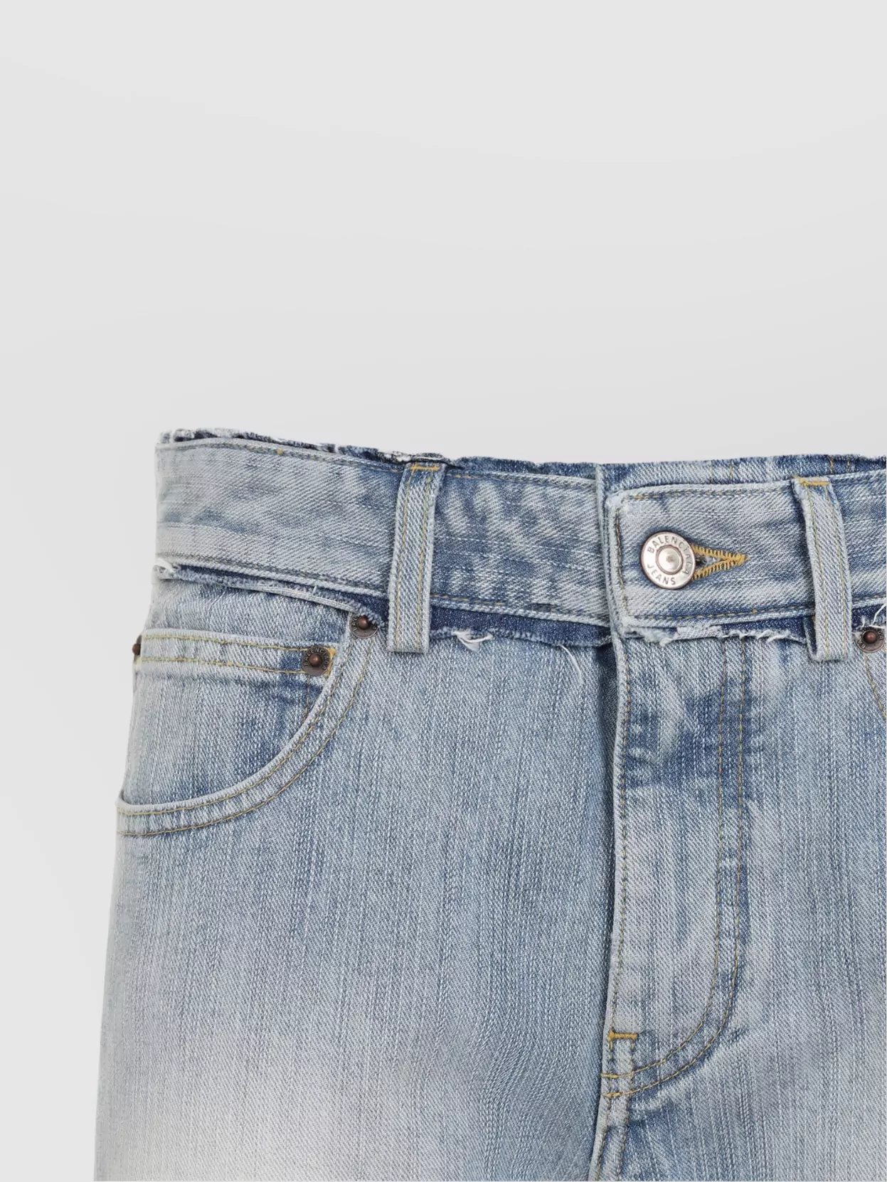 Balenciaga Low Waist Denim Trousers In Blue