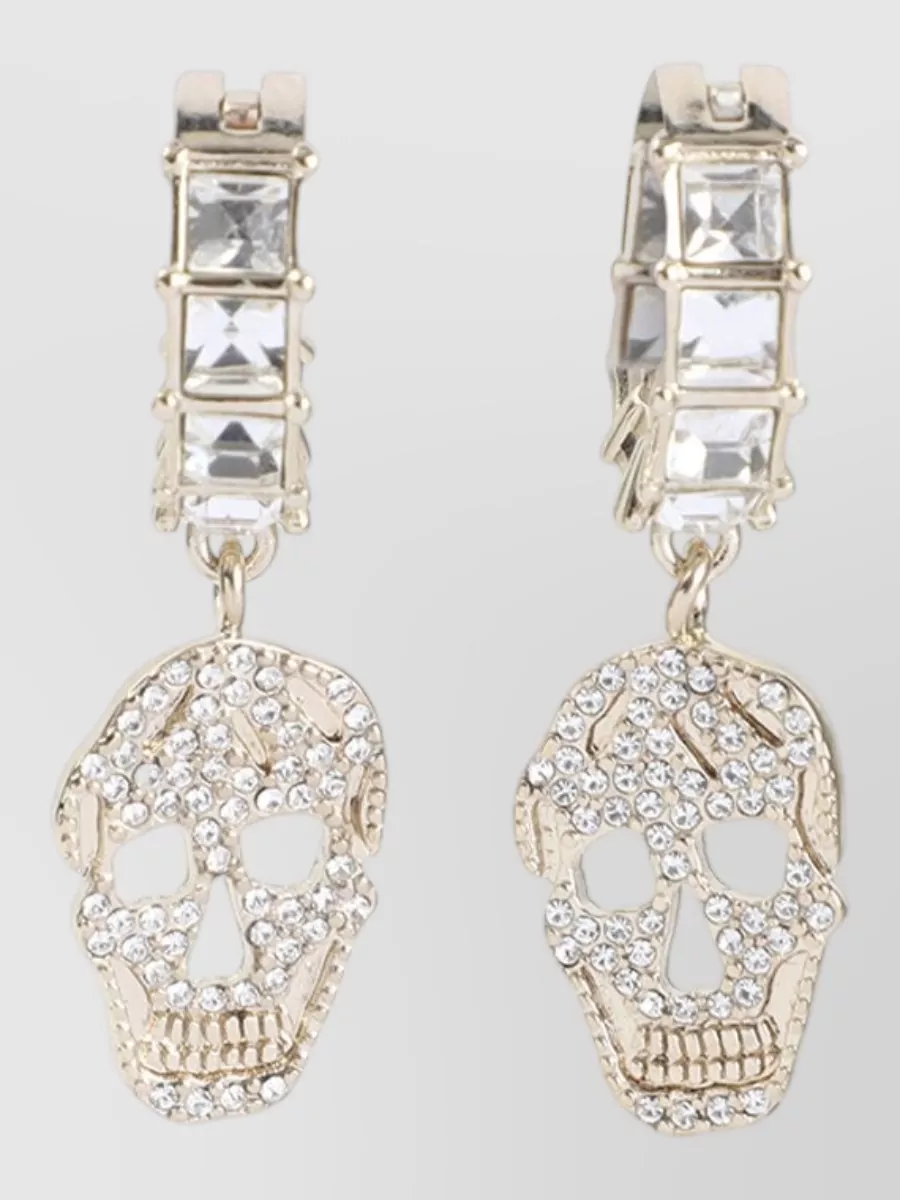 Alexander Mcqueen Crystal-Embellished Hoop Earrings