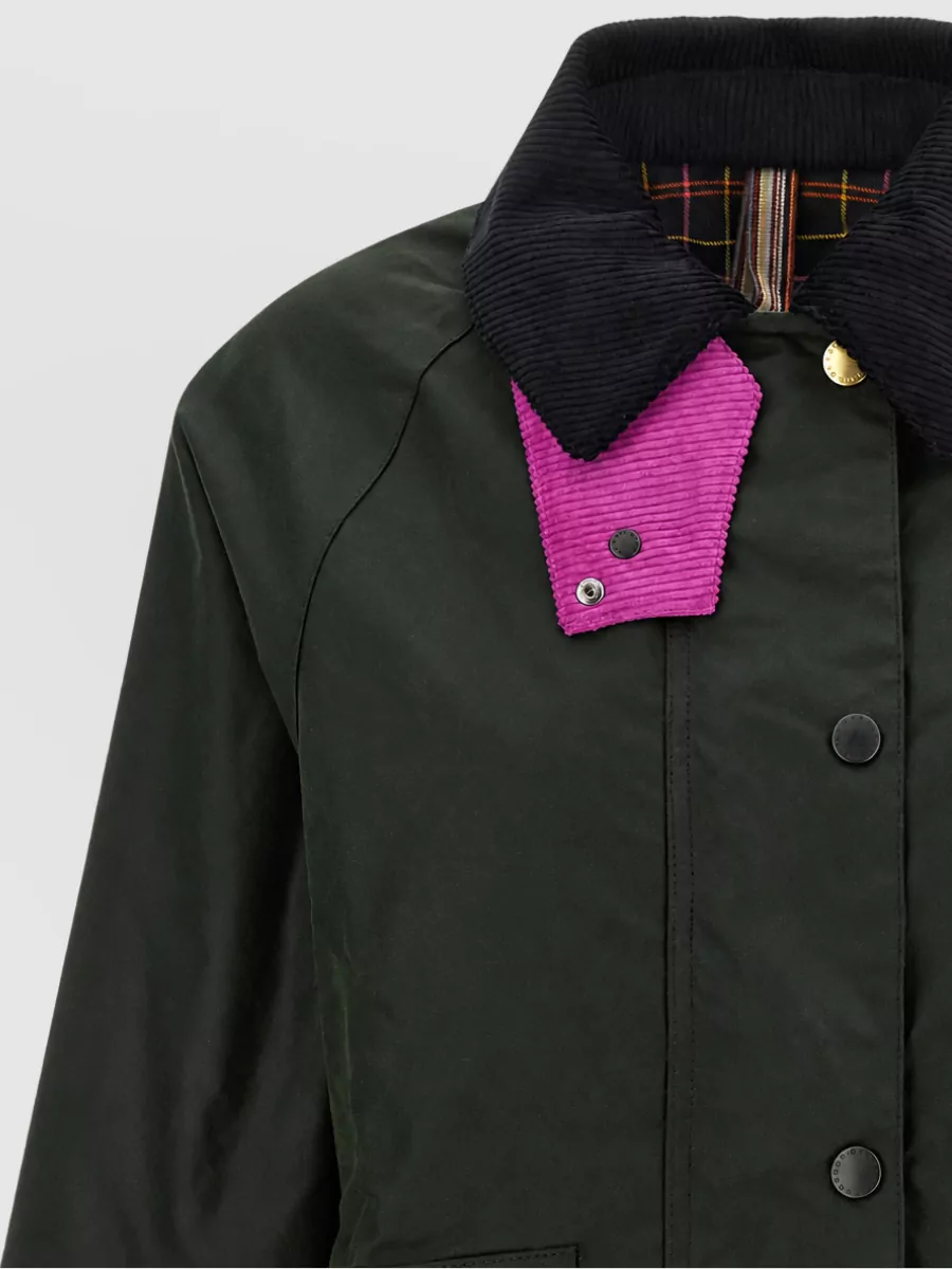 Barbour Waxed Cotton Single Breasted Coat