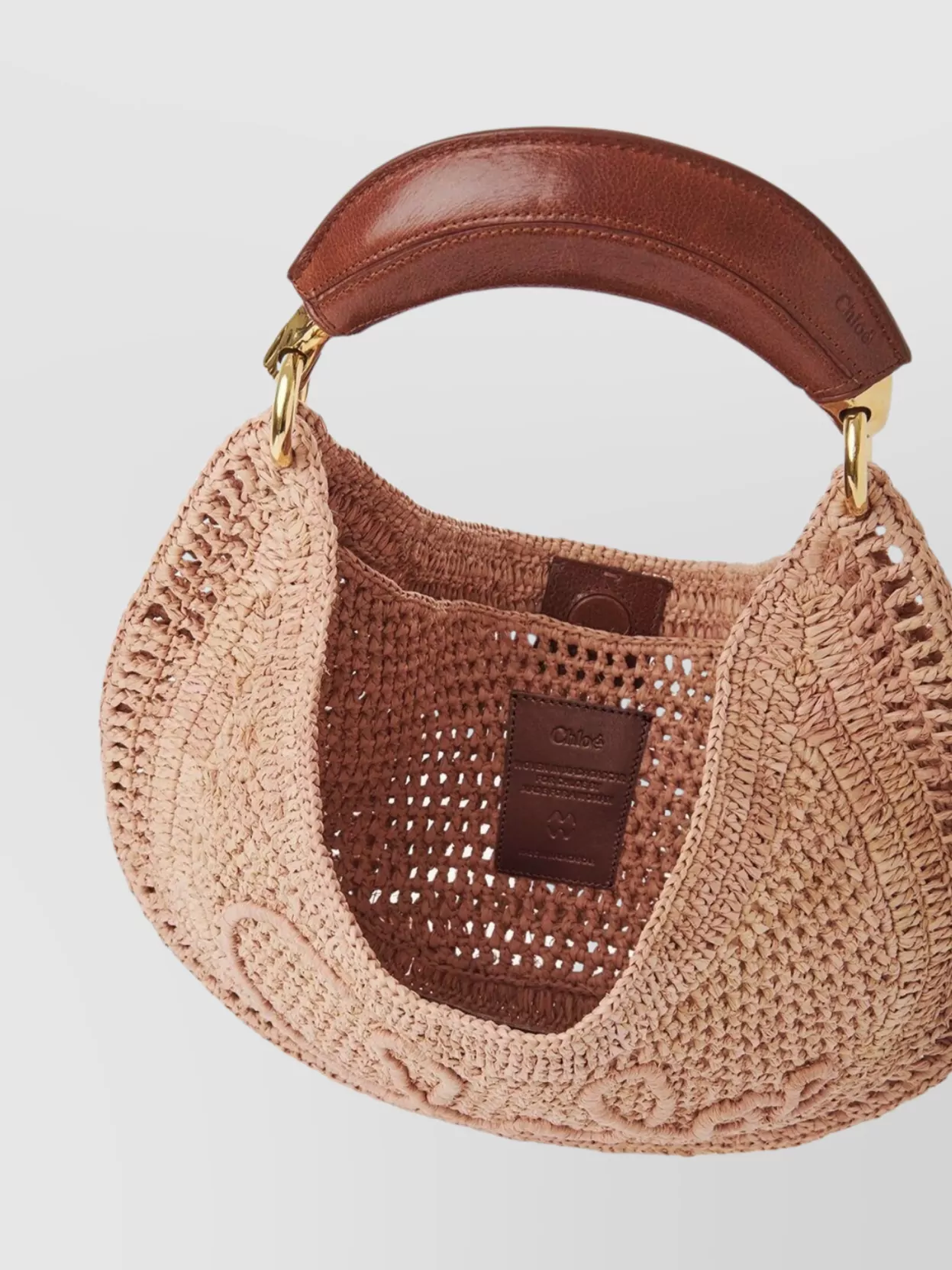 Chloé Summer Raffia Hobo Bag Banana