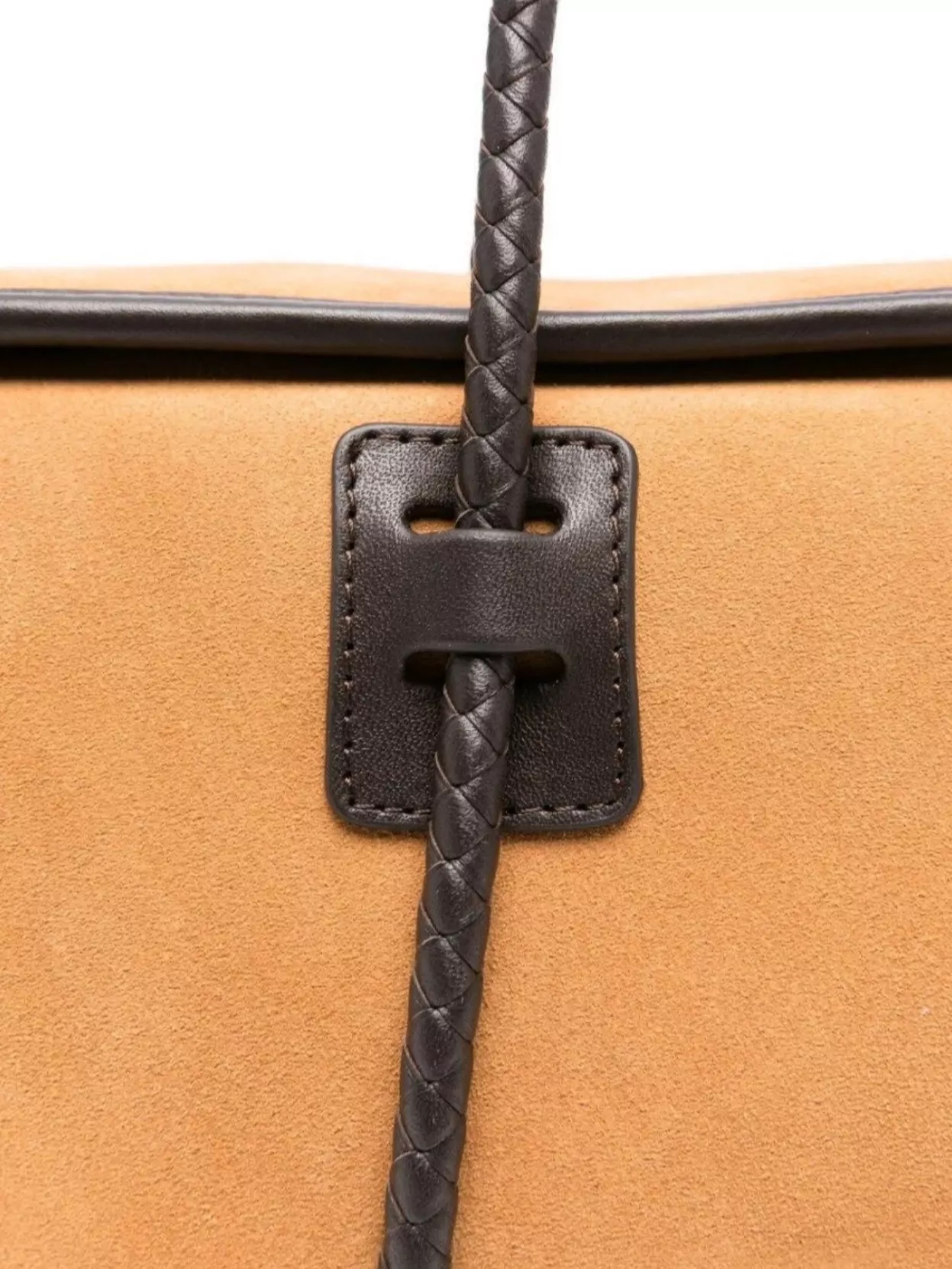 Hereu Braided Strap Suede Shoulder Bag