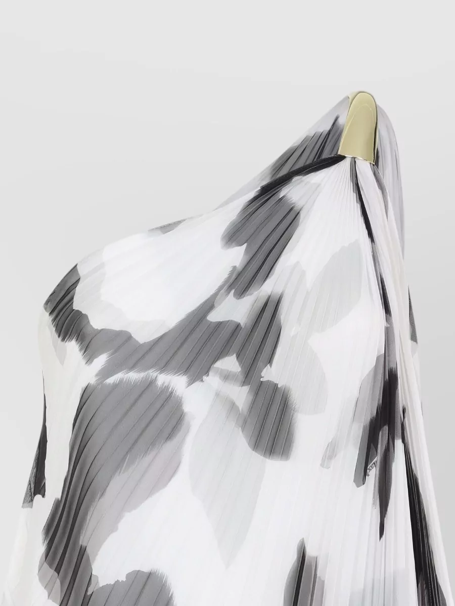 Max Mara Printed Asymmetric Maxi Dress