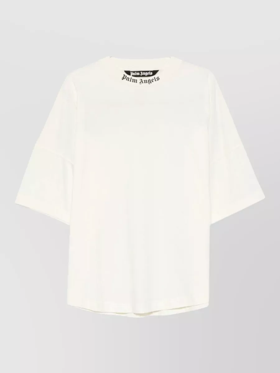 Palm Angels cotton logo print oversized t-shirt